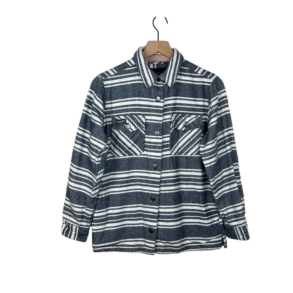 Wildfang The Essential Striped Blanket Shacket